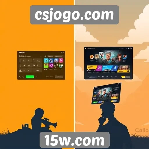 Evolução da interface do usuário no csjogo.com